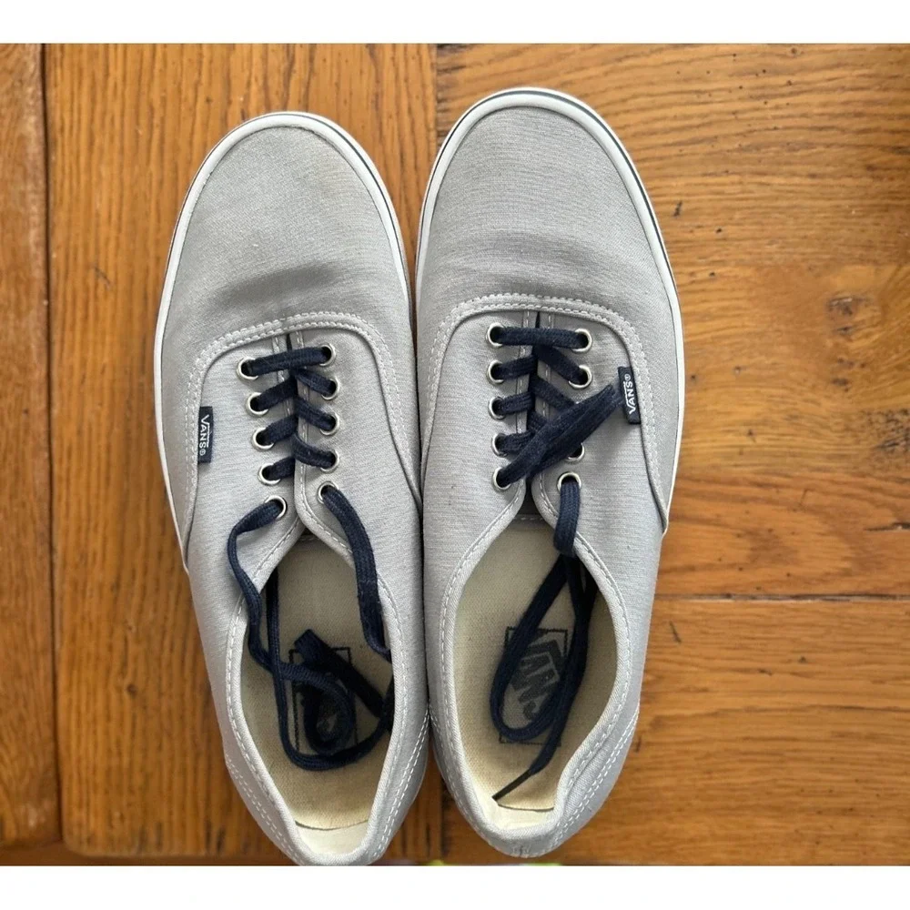 Vans light gray w/ navy laces sneakers men's 10.5